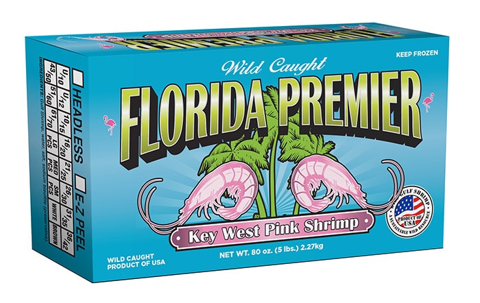 Florida Premier Wild Caught Gulf Shrimp Packaging