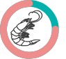 Offered in Pink shrimp.