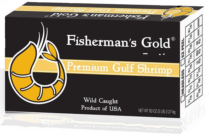 Fisherman’s Gold Wild Caught Gulf Shrimp Packaging