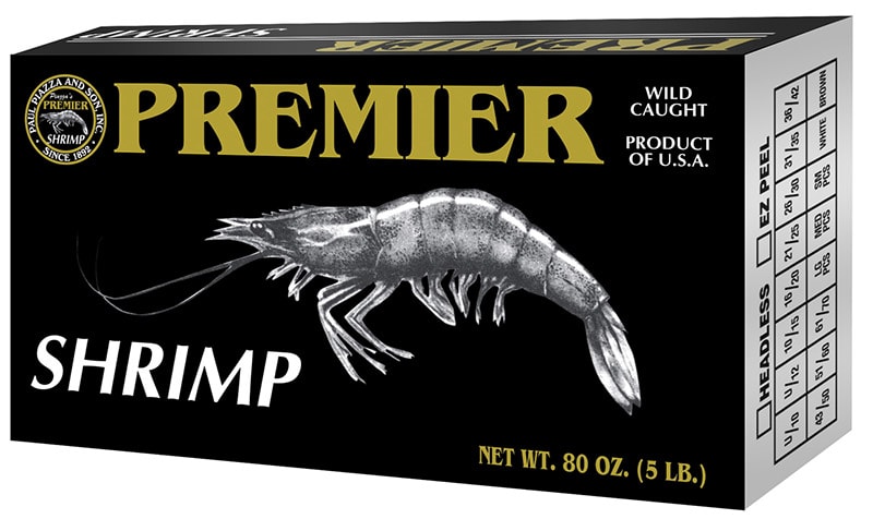 Premier Wild Caught Gulf Shrimp Packaging